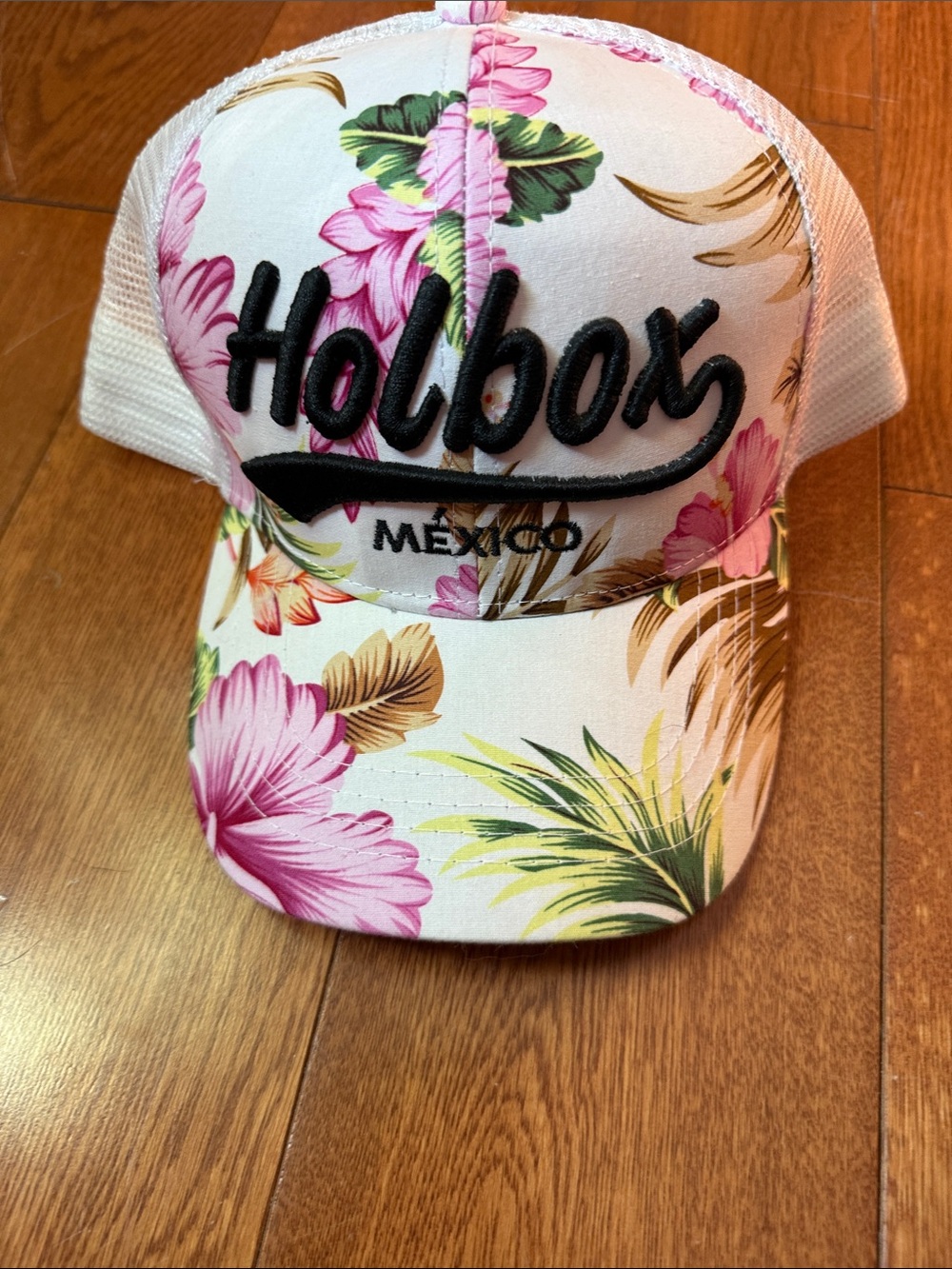 Floral Trucker Hat - Pink & Green